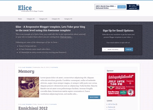Elice responsive blogger template