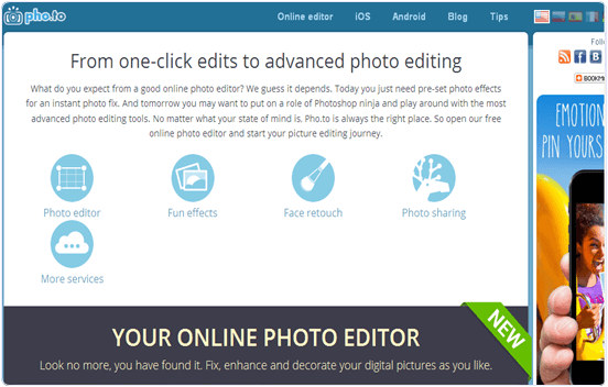 Pho.to online photo editing website