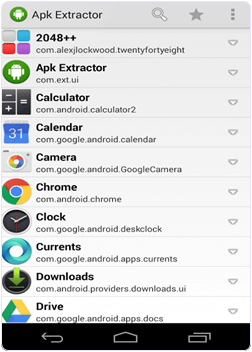 Android APK Extractor app settings