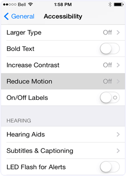  Avoid Motion and Animation for iPhone battery