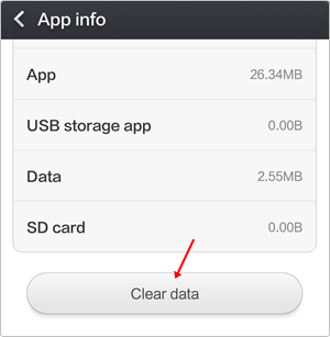 Android app info clear data for dual whatsapp