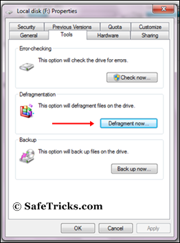 defragment now windows drive