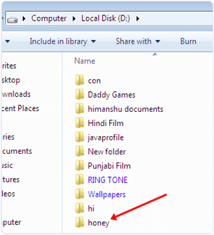 windows folder files
