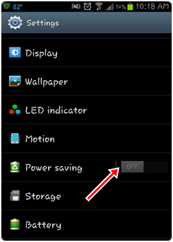 Turn On Power Saver Mode android