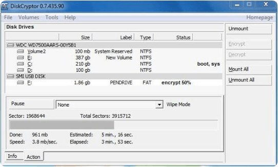 diskcrytor usb encryption software