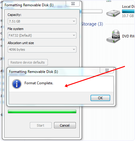 pendrive format windows