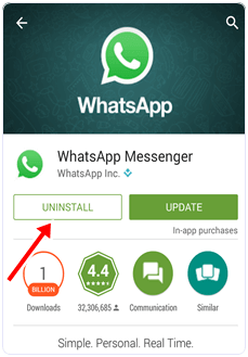 whatsapp uninstall