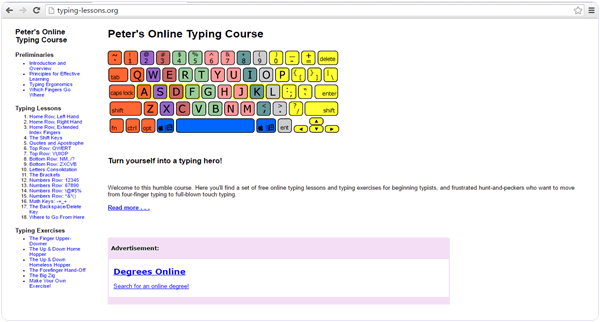 Typing-lessons.org