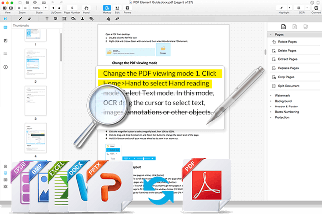 wondershare pdfelement shortcuts corop