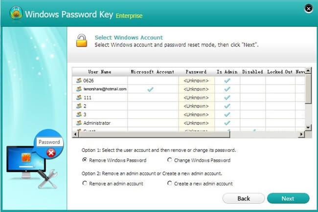 windows password key usb