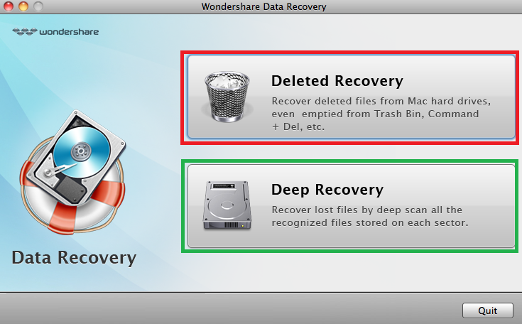 use wondershare data recovery