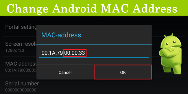 how to change mac address android phone