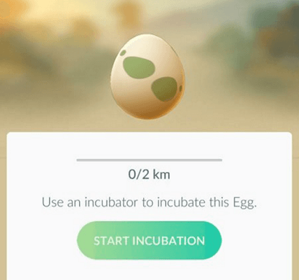 incubator pokemon go