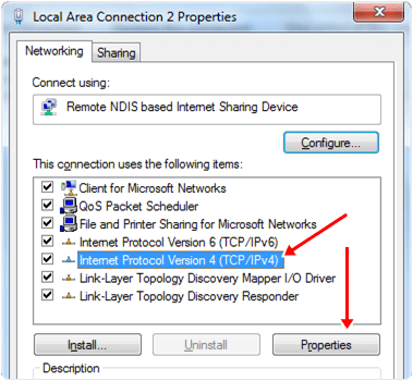 Local Area Connection Properties