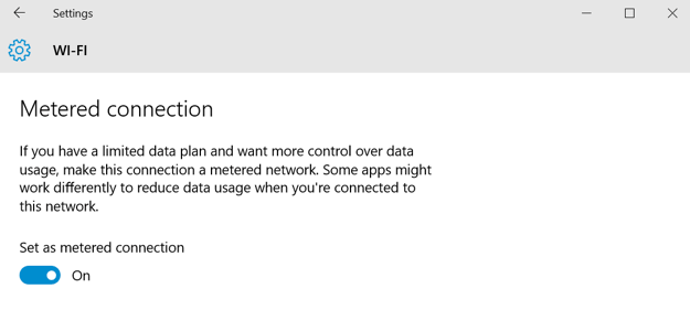 metered connection