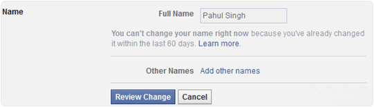 facebook change name before 60 days limit