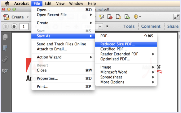 pdf size reducer adobe reader