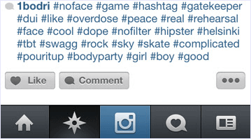 use instagram hashtags