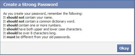 strong facebook password