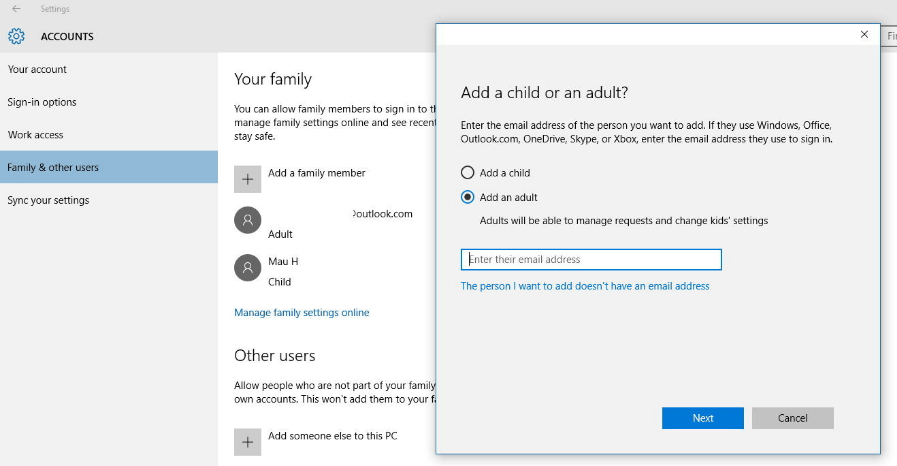 windows create user accounts