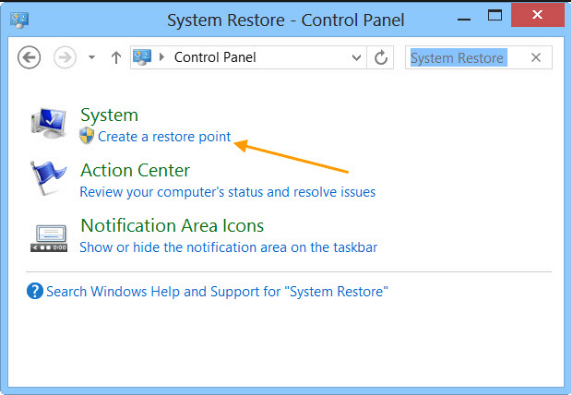 windows system restore