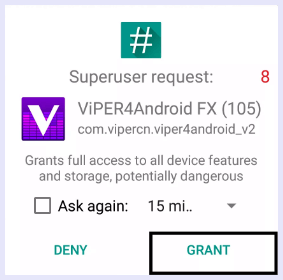root permissions viper4android