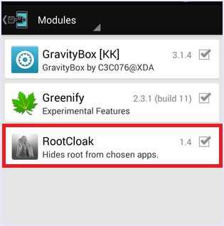 rootcloak xposed module
