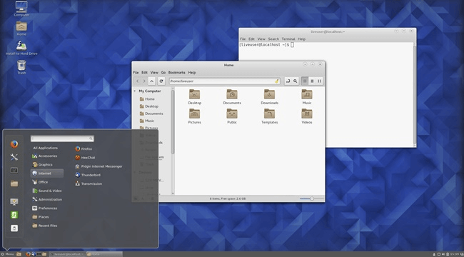 cinnamon linux desktop environment