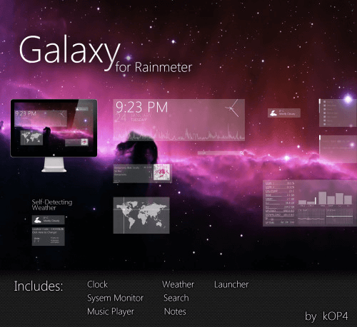 galaxy suit rain meter