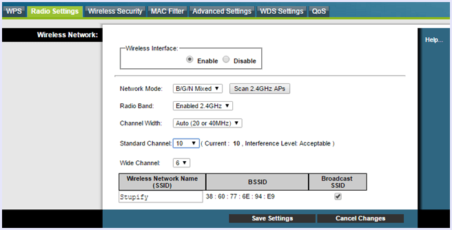 switch wifi channel