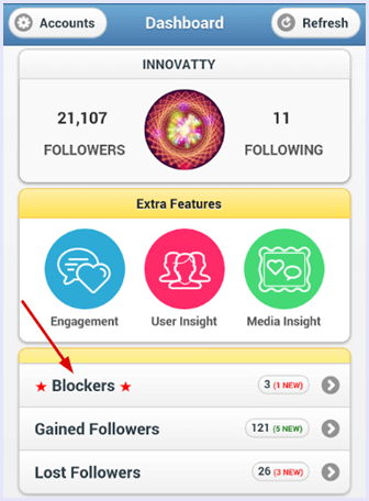 blockers on instafollow