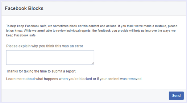 facebook blocks