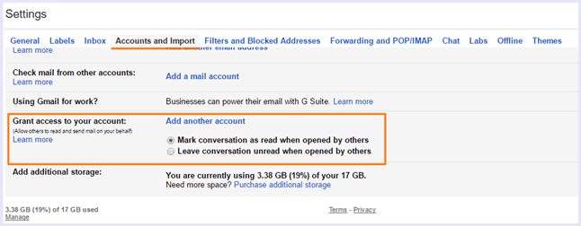grant account access gmail security