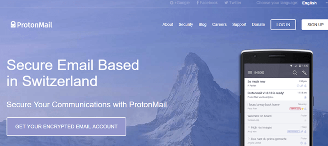 protonmail email providers