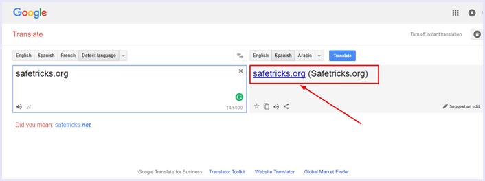 Google translate proxy