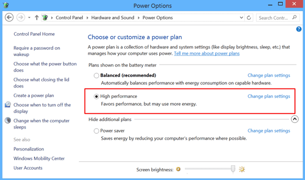 power plan windows laptop