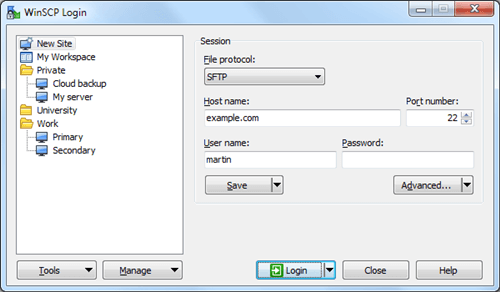 winscp ftp client