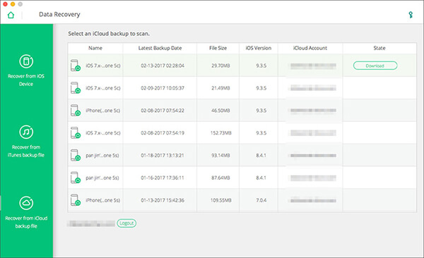 dat recovery icloud backup files