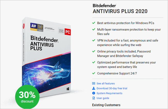 Bitdefender Antivirus Plus 2020 Edition – Best Antivirus Pack For Windows Security & Cyber Protection