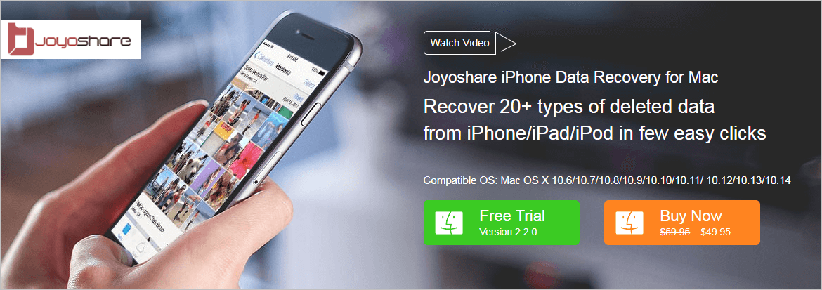 Joyoshare iPhone Data Recovery – Best Tool To Recover Delete Data For iOS Devices.