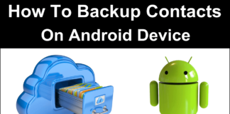 How to backup contacts on android