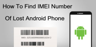 How to find imei number of lost android phone
