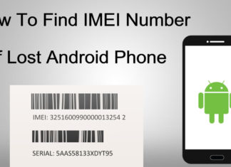 How to find imei number of lost android phone