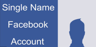 How to make single name on facebook account