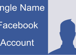 How to make single name on facebook account