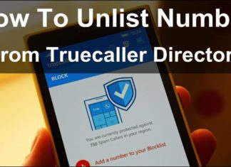 How to unlist number from truecaller directory