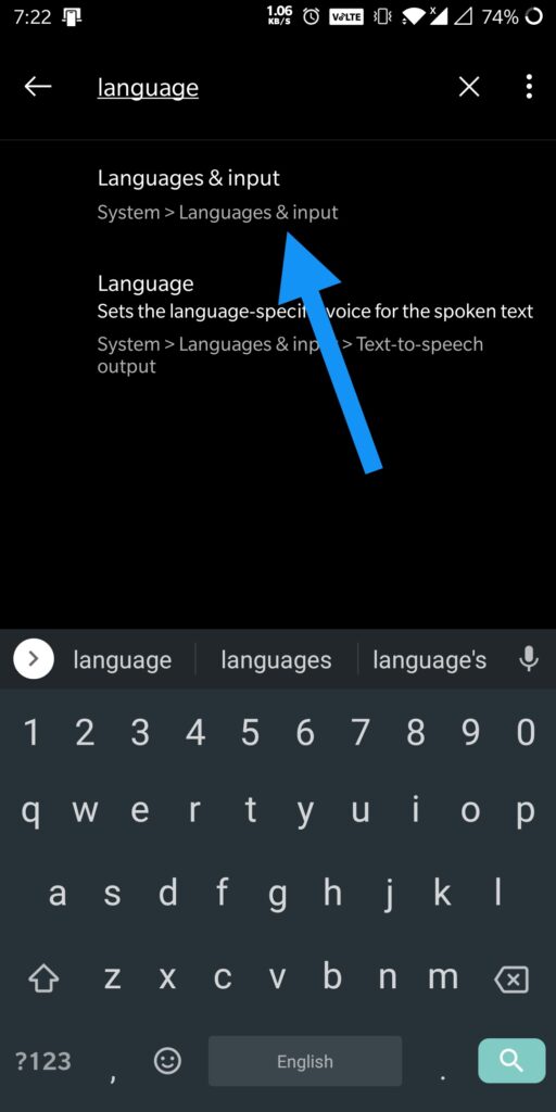 select languages and input