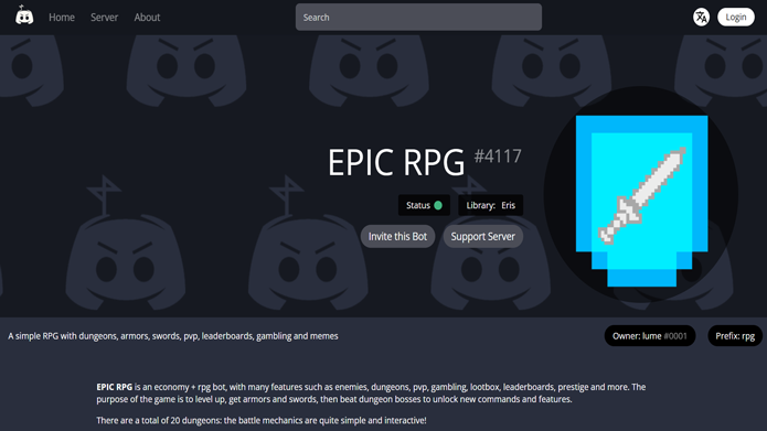 10+ best bots for discord epic rpg