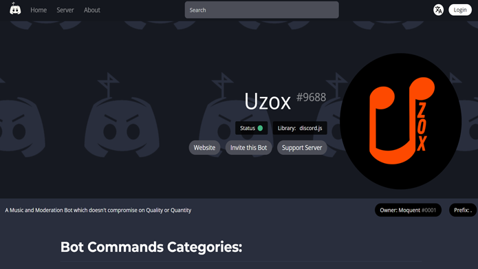music bot discord uzox