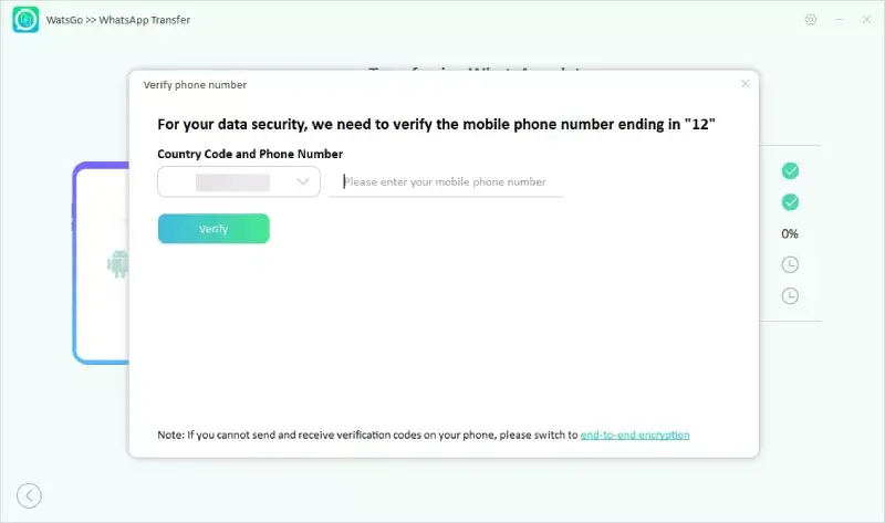 Enable End-to-End Encrypted WhatsApp Backup and Verify with Password 5